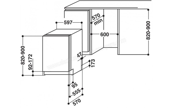 WHIRLPOOL ADG8773A++PCFD - Schema d'encastrement