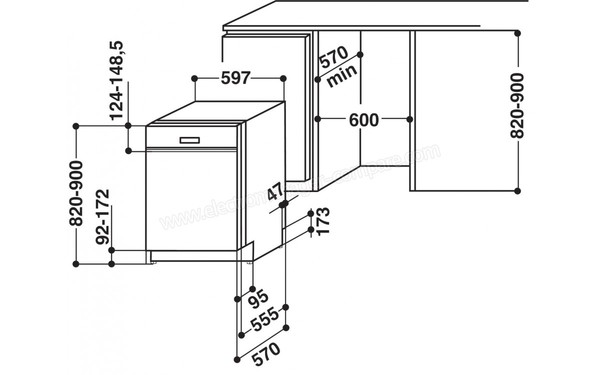 WHIRLPOOL ADG8773A++PCTRIX - Schema d'encastrement
