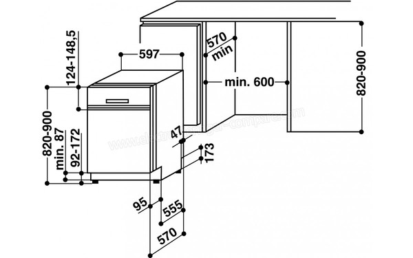 WHIRLPOOL ADG8777IX - Schema d'encastrement