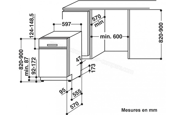 WHIRLPOOL ADG8777NB - Schema d'encastrement