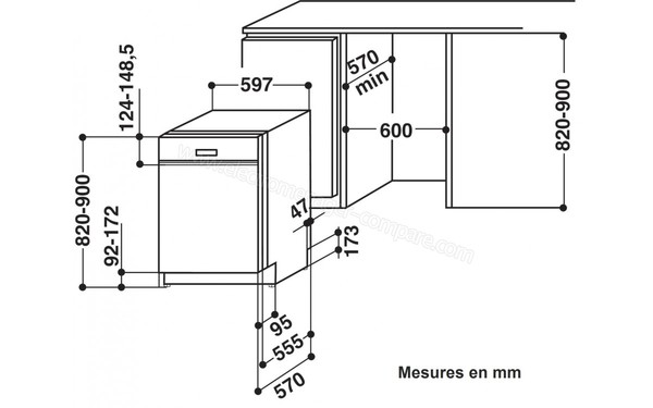WHIRLPOOL ADG8942WH - Schema d'encastrement