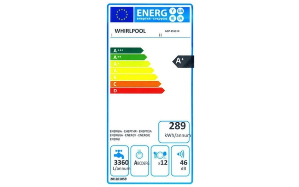 WHIRLPOOL ADP4559IX - &Eacute;tiquette &eacute;nergie