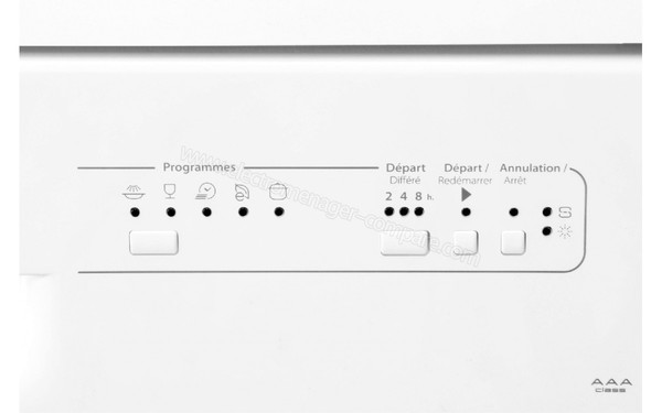 WHIRLPOOL ADP4820WH - Panneau de commandes (cr&eacute;dit : Darty)