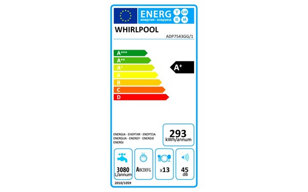 WHIRLPOOL ADP7543GG/1 - &Eacute;tiquette &eacute;nergie