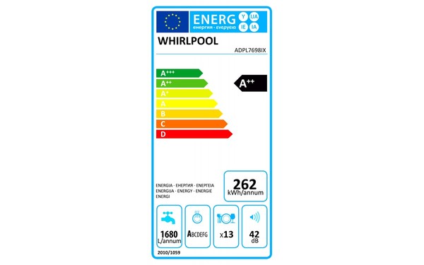 WHIRLPOOL ADPL7698IX - &Eacute;tiquette &eacute;nergie