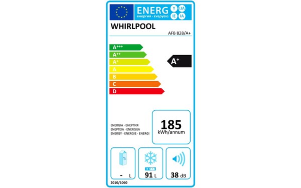 WHIRLPOOL AFB828A+ - &Eacute;tiquette &eacute;nergie