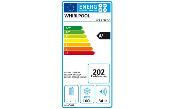 WHIRLPOOL AFB9720A+ - &Eacute;tiquette &eacute;nergie