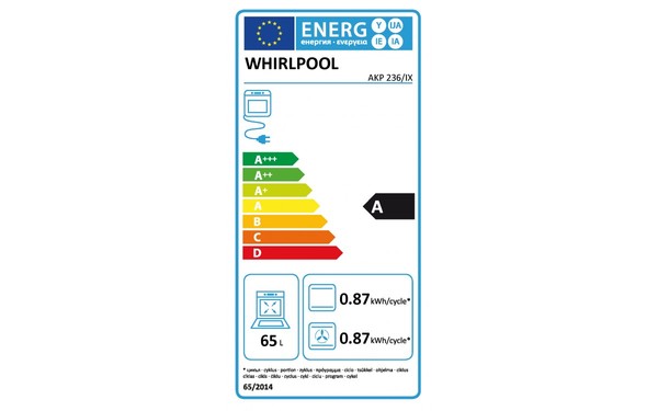 WHIRLPOOL AKP 236/IX - &Eacute;tiquette &eacute;nergie