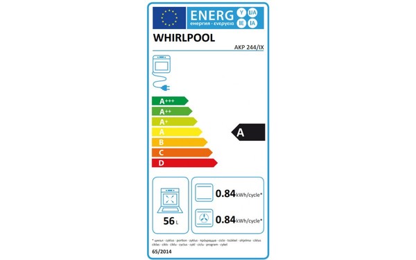 WHIRLPOOL AKP 244/IX - &Eacute;tiquette &eacute;nergie