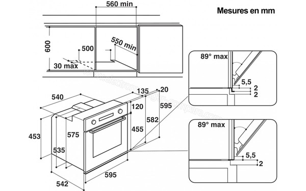 WHIRLPOOL AKP 250/IX - Sch&eacute;ma d'encastrement