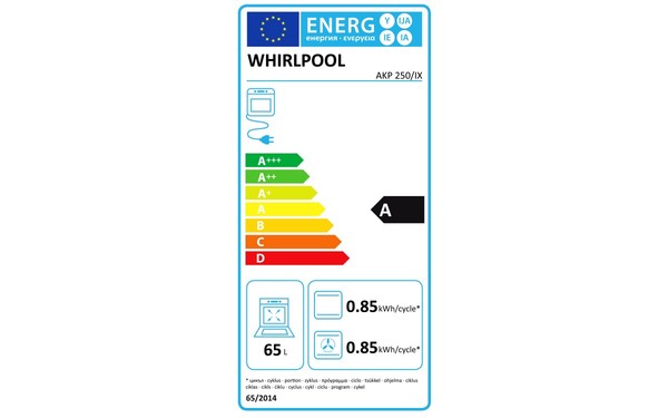 WHIRLPOOL AKP 250/IX - &Eacute;tiquette &eacute;nergie