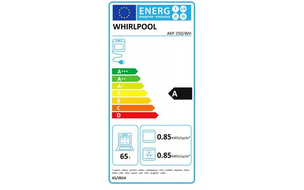 WHIRLPOOL AKP 250/WH - &Eacute;tiquette &eacute;nergie