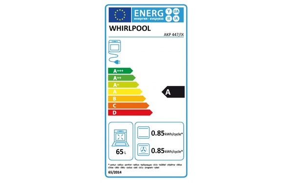 WHIRLPOOL AKP 447/IX - &Eacute;tiquette &eacute;nergie