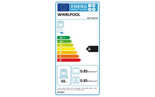 WHIRLPOOL AKP 465/IX - &Eacute;tiquette &eacute;nergie