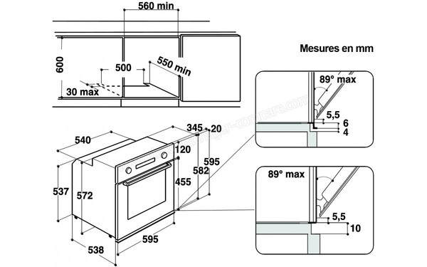 WHIRLPOOL AKP 473/IX/01 - Sch&eacute;ma d'encastrement