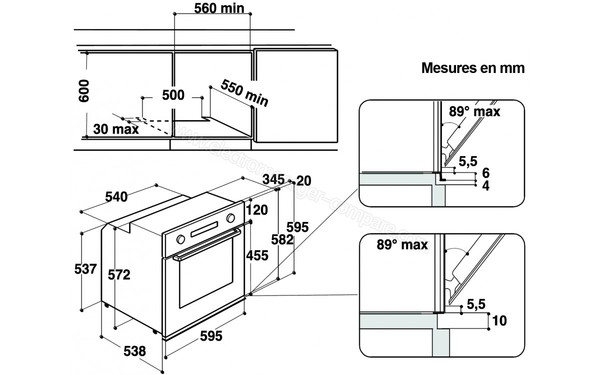 WHIRLPOOL AKP 473/NB/01 - Sch&eacute;ma d'encastrement