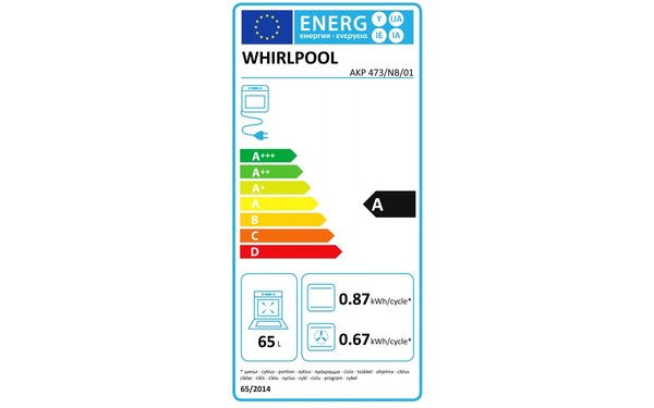 WHIRLPOOL AKP 473/NB/01 - &Eacute;tiquette &eacute;nergie