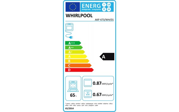 WHIRLPOOL AKP 473/WH/01 - &Eacute;tiquette &eacute;nergie