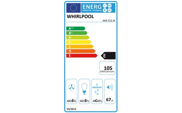 WHIRLPOOL AKR 513/IX - &Eacute;tiquette &eacute;nergie