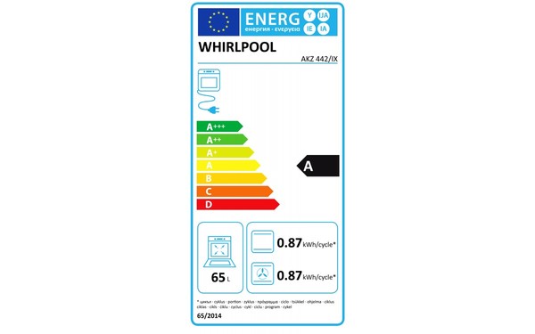 WHIRLPOOL AKZ 442/IX - &Eacute;tiquette &eacute;nergie