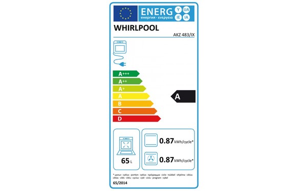 WHIRLPOOL AKZ 483/IX - &Eacute;tiquette &eacute;nergie