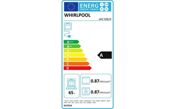 WHIRLPOOL AKZ 598/IX - &Eacute;tiquette &eacute;nergie