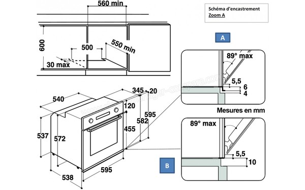 WHIRLPOOL AKZ 626/IX - Sch&eacute;ma d'encastrement