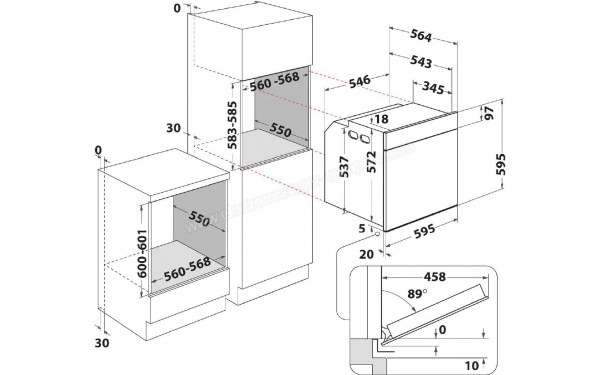 WHIRLPOOL AKZ9 6230 IX - Dimensions