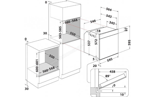 WHIRLPOOL AKZ9 6230 S - Dimensions
