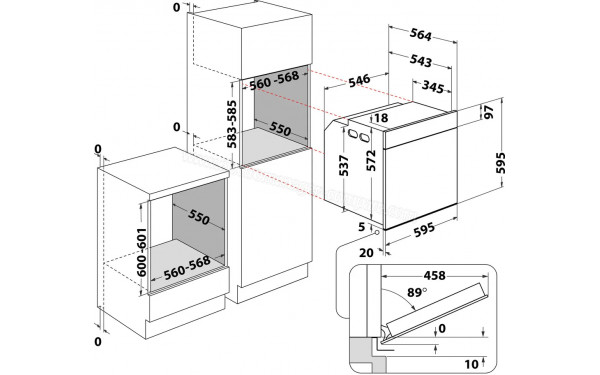 WHIRLPOOL AKZ9 6291 NB - Dimensions