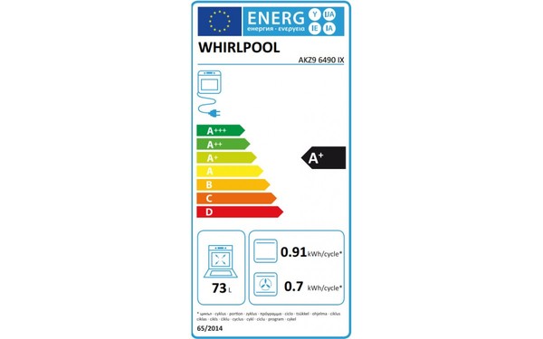 WHIRLPOOL AKZ9 6490/IX - &Eacute;tiquette &eacute;nergie