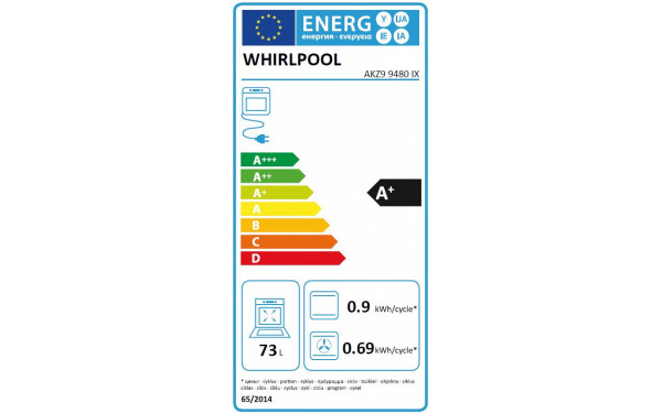 WHIRLPOOL AKZ9 9480 IX - &Eacute;tiquette &eacute;nergie
