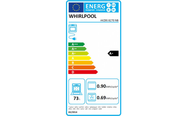 WHIRLPOOL AKZ9S 8270 NB - &Eacute;tiquette &eacute;nergie