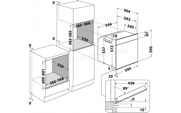 WHIRLPOOL AKZ9S 8271 IX - Dimensions