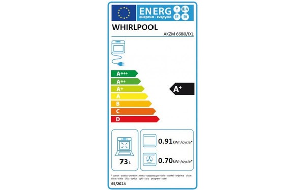 WHIRLPOOL AKZM 6680/IXL - &Eacute;tiquette &eacute;nergie