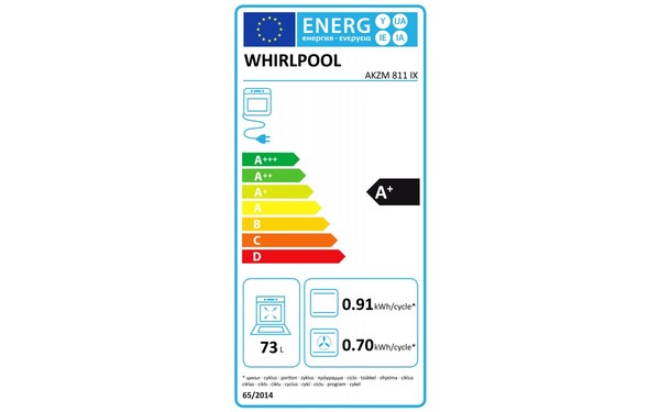 WHIRLPOOL AKZM 811/IX - &Eacute;tiquette &eacute;nergie