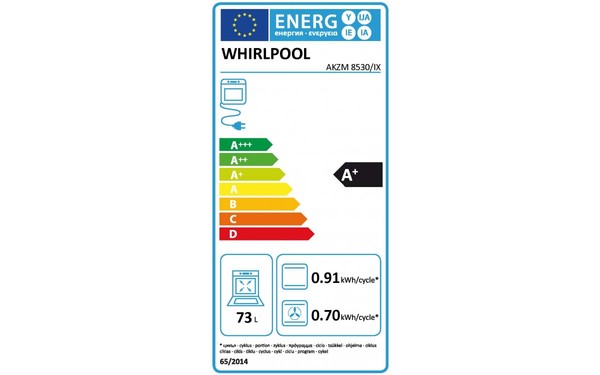 WHIRLPOOL AKZM 8530/IX - &Eacute;tiquette &eacute;nergie