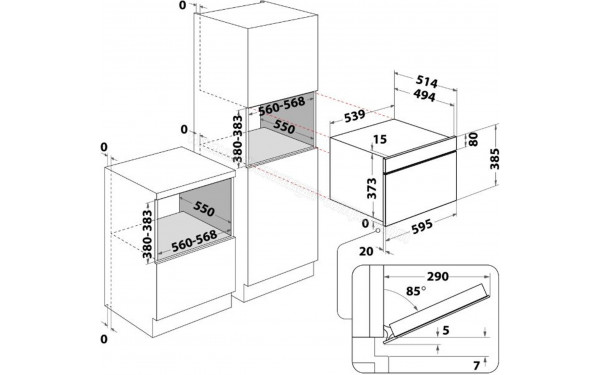WHIRLPOOL AMW 770/IX - Dimensions
