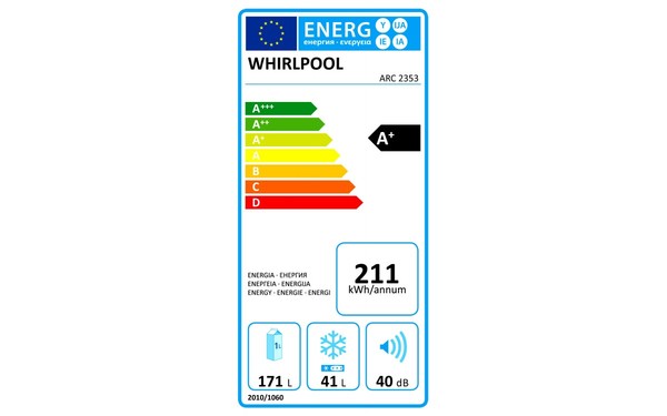 WHIRLPOOL ARC2353 - &Eacute;tiquette &eacute;nergie