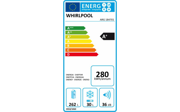 WHIRLPOOL ARG184701 - &Eacute;tiquette &eacute;nergie