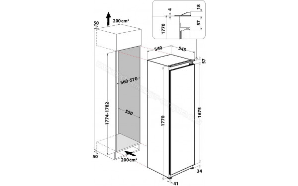WHIRLPOOL ARG18481 - Dimensions