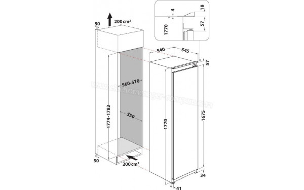 WHIRLPOOL ARG187471 - Dimensions