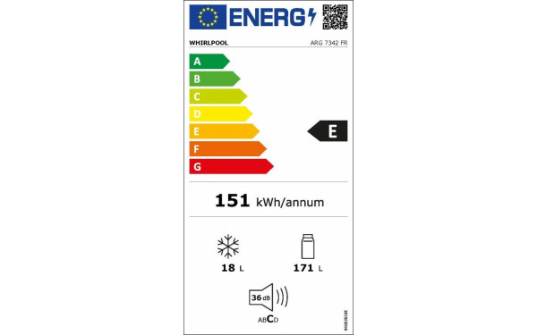 WHIRLPOOL ARG7342FR - &Eacute;tiquette &eacute;nergie v2
