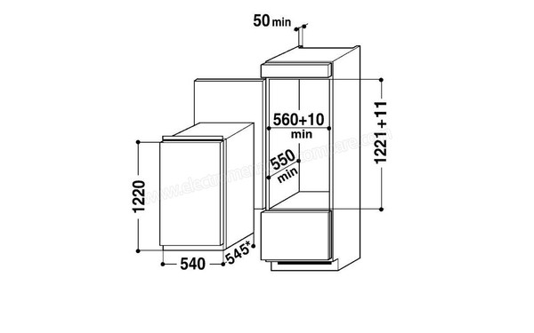 WHIRLPOOL ARG737A+/5 - Schemas d'encastrement