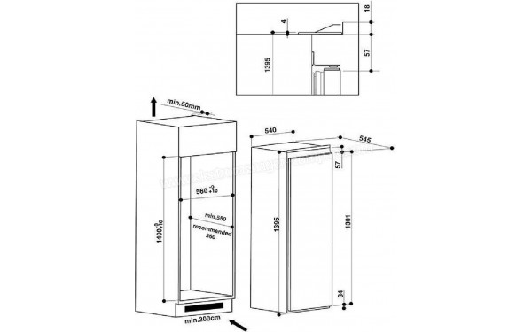 WHIRLPOOL ARG8161 - Dimensions