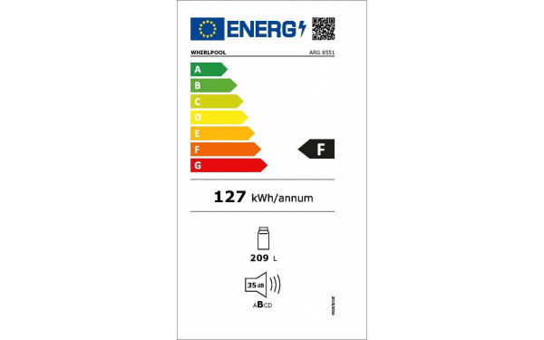 WHIRLPOOL ARG8551 - &Eacute;tiquette &eacute;nergie v2