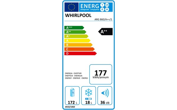 WHIRLPOOL ARG860/A++/1 - &Eacute;tiquette &eacute;nergie