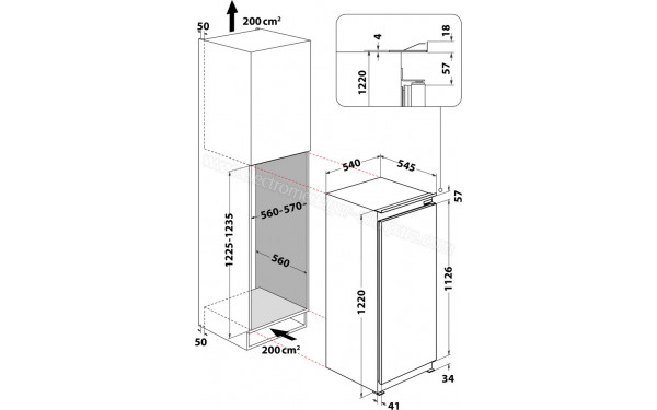 WHIRLPOOL ARG8672 - Dimensions