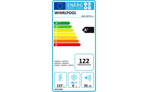 WHIRLPOOL ARG9070A+ - &Eacute;tiquette &eacute;nergie