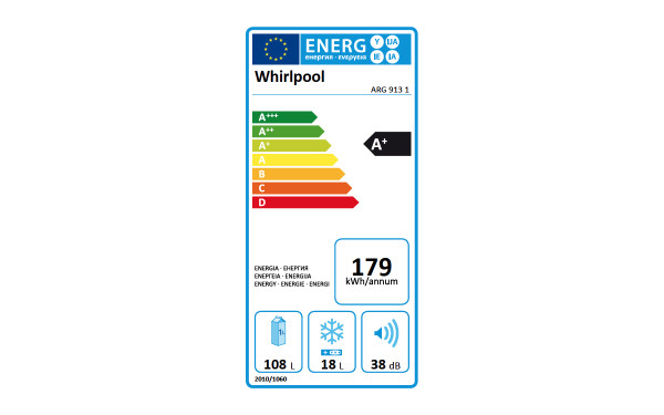 WHIRLPOOL ARG9131 - &Eacute;tiquette &eacute;nergie